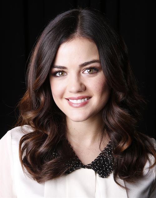Lucy Hale posing for Carlo Allegri portraits in New York City - November 20, 2012 