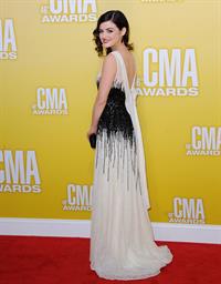 Lucy Hale 46th annual CMA awards in Nashville 11/1/12
