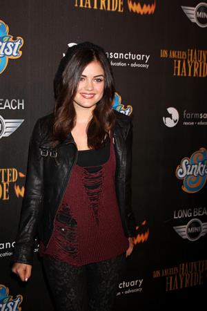 Lucy Hale 4th annual Haunted Hayride LA 10/7/12 