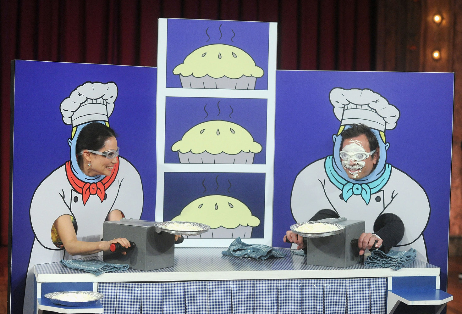 Lucy Liu Late Night with Jimmy Fallon in NYC 1/29/13 