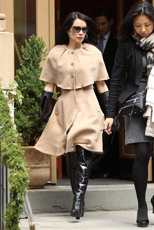 Lucy Liu leaving her apartment in NYC 12/13/12 