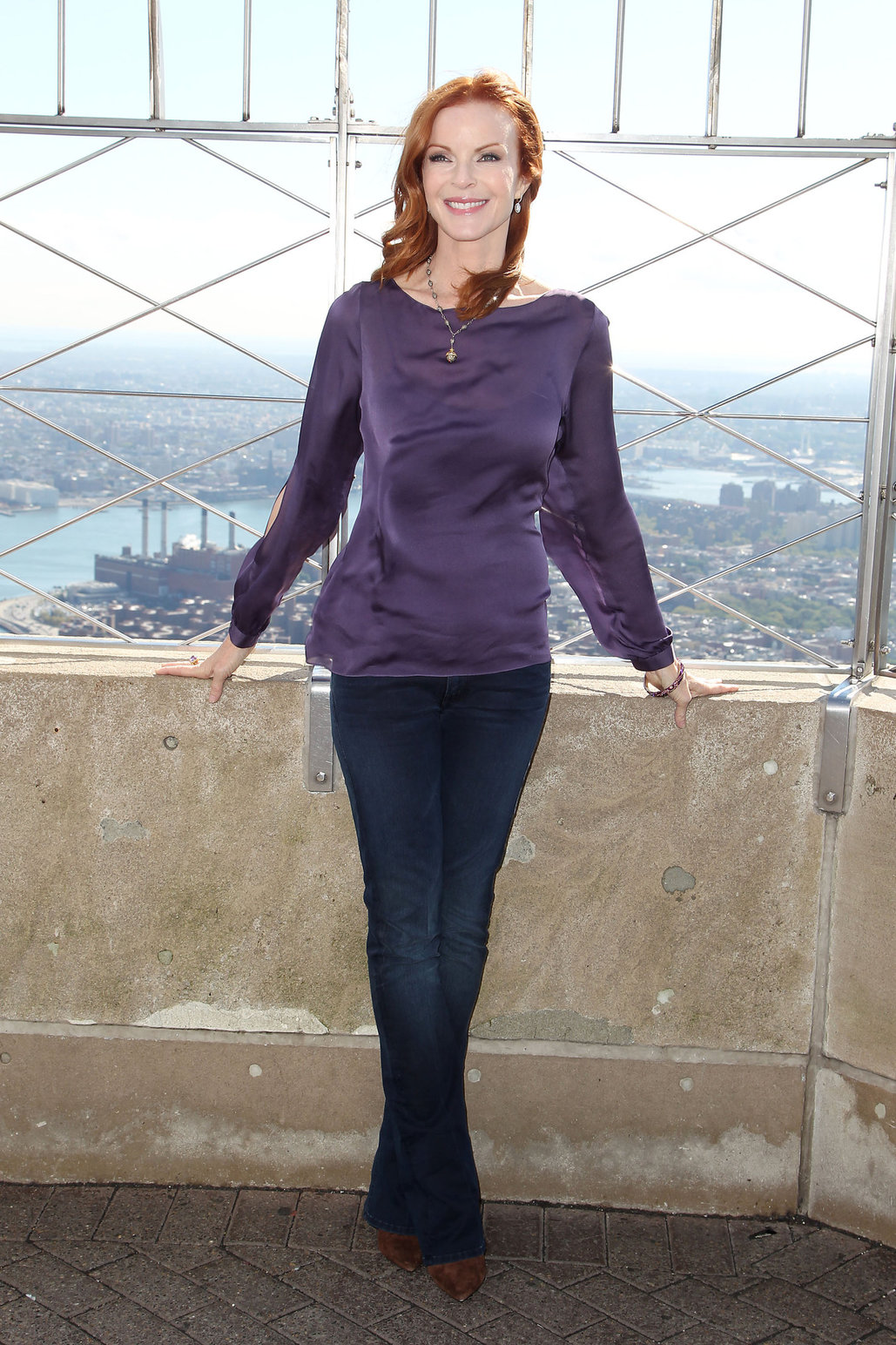Marcia Cross Pictures Marcia Cross Marcia Cross Lights The Empire State Building In Honor Of Plan International USA on October 10, 2012