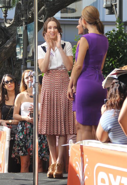 Maria Menounos on the set of Extra at The Grove in LA 10/19/12 
