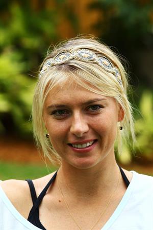 Maria Sharapova poses for a Photograph during a WTA all access Hour at the Ritz Carlton Hotel in Key Biscayne