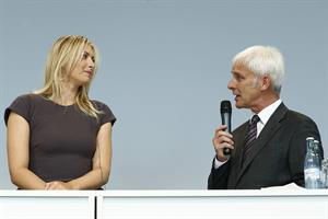 Maria Sharapova unveiled as Porsche's new brand ambassador in Stuttgart 4/22/13 
