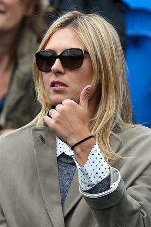 Maria Sharapova Watches her boyfriend on day one of the AEGON Championships at Queens Club in London - June 10, 2013 