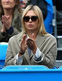 Maria Sharapova Watches her boyfriend on day one of the AEGON Championships at Queens Club in London - June 10, 2013 