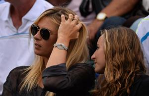 Maria Sharapova Watches her boyfriend Day 4 of the Wimbledon Tennis Championships June 27, 2013 