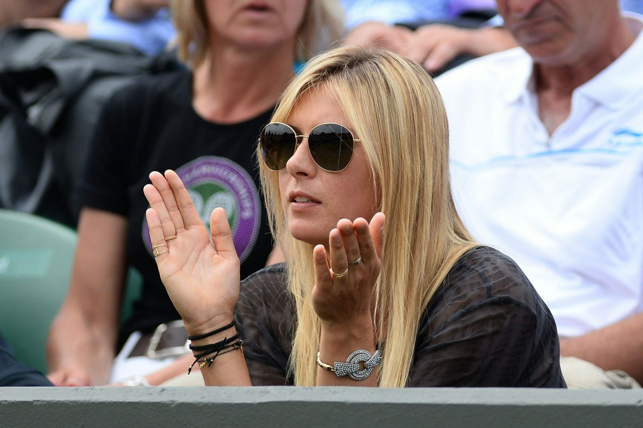 Maria Sharapova Pictures Maria Sharapova Watches her boyfriend Day 4 of the Wimbledon Tennis Championships June 27, 2013