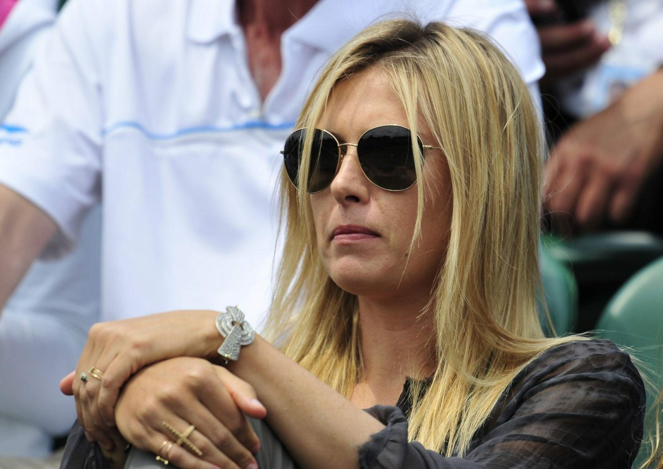 Maria Sharapova Watches her boyfriend Day 4 of the Wimbledon Tennis Championships June 27, 2013 