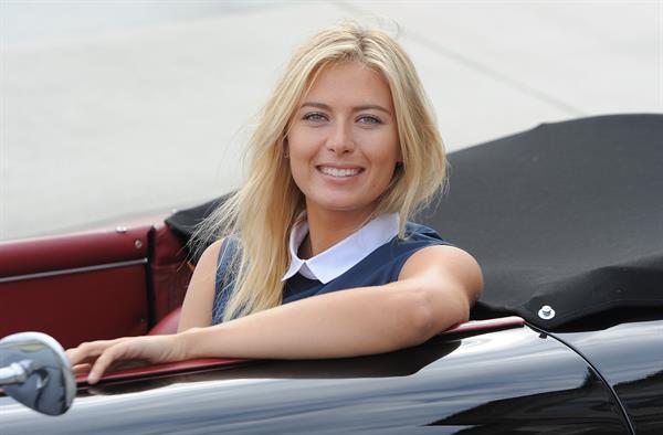 Maria Sharapova Porsche photoshoot in Manhattan Beach, California on July 11, 2013 