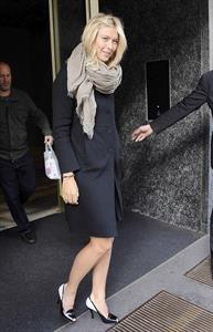 Maria Sharapova Giorgio and Roberta Armani meet tennis star Maria Sharapova at Armani's palace. November 30, 2012 