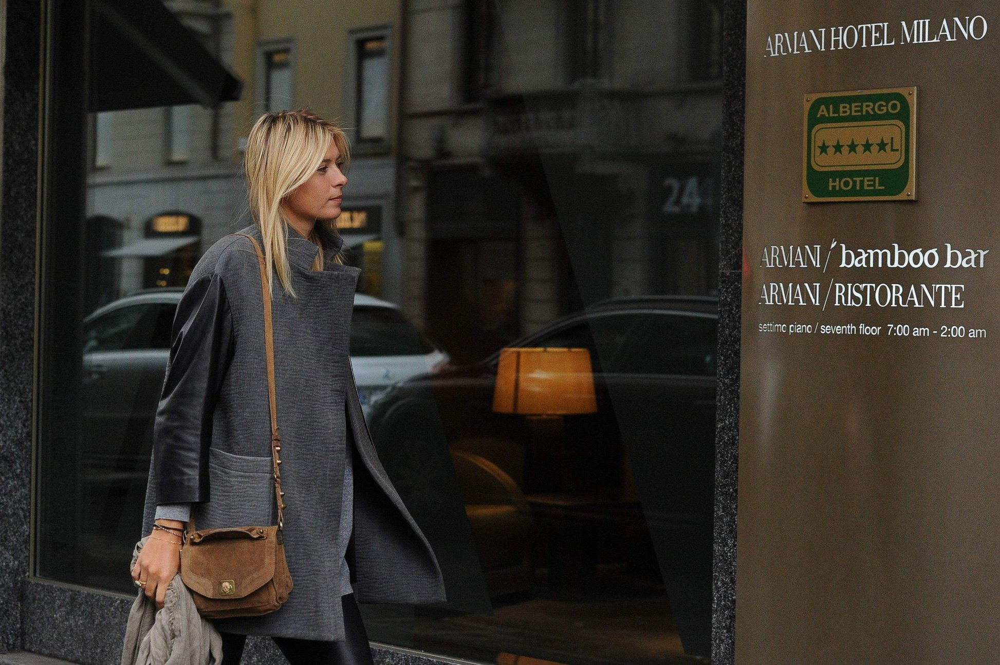 Maria Sharapova shopping at Armani Boutique December 2, 2012 