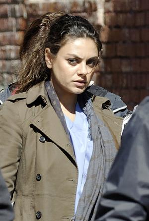 Mila Kunis on the set of The Angriest Man In Brooklyn in Hollywood (February 20, 2013) 