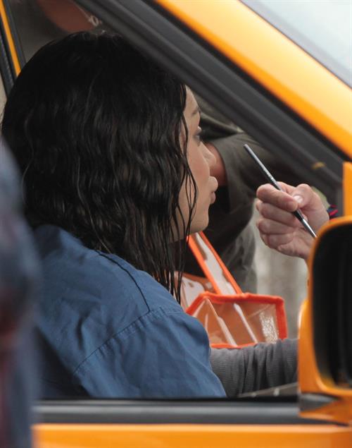 Mila Kunis on the set of ''The Angriest Man in Brooklyn'' October 4, 2012 