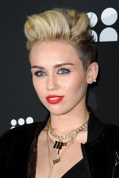 Miley Cyrus Attends the Myspace relaunch at The El Rey Theater in Los Angeles on June 12, 2013