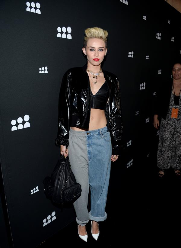 Miley Cyrus Attends the Myspace relaunch at The El Rey Theater in Los Angeles on June 12, 2013