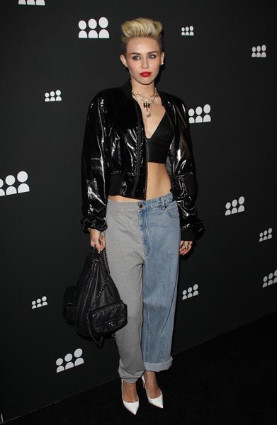 Miley Cyrus Attends the Myspace relaunch at The El Rey Theater in Los Angeles on June 12, 2013