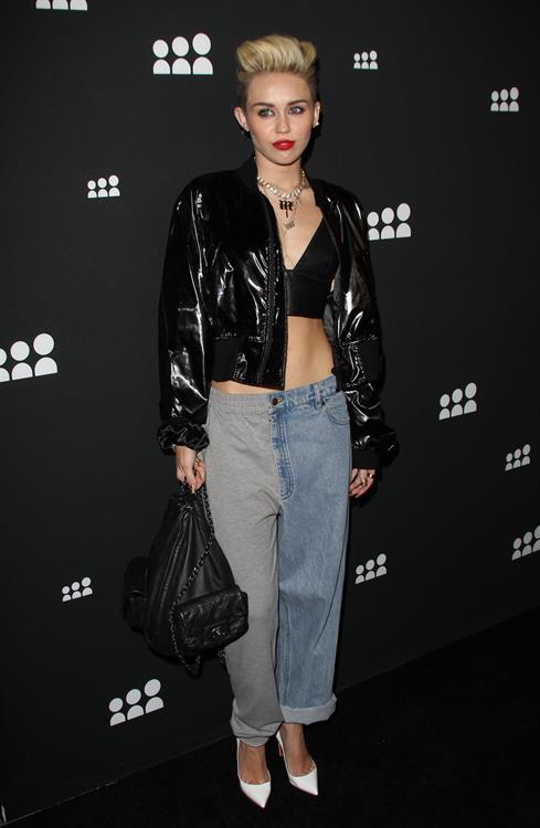 Miley Cyrus Attends the Myspace relaunch at The El Rey Theater in Los Angeles on June 12, 2013