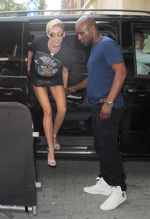 Miley Cyrus Pictures Miley Cyrus Spotted in a Join A Weird Trip T-shirt outside the London Studios in London (18.07.2013)
