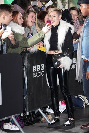 Miley Cyrus – BBC Radio 1 arrival in London 11/12/13  