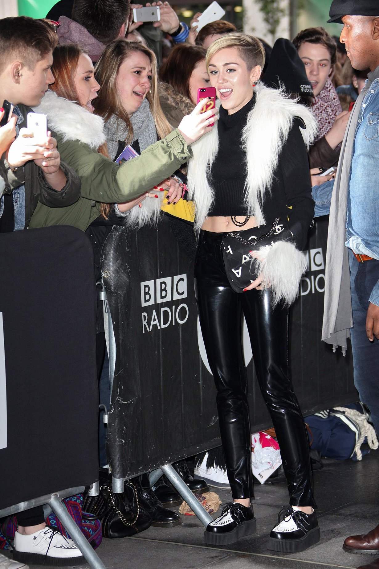 Miley Cyrus – BBC Radio 1 arrival in London 11/12/13  
