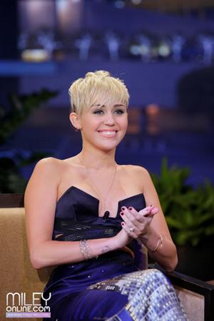 Miley Cyrus on The Tonight Show with Jay Leno 10/12/12 