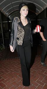 Miley Cyrus leaves recording studio in West Hollywood 10/10/12 