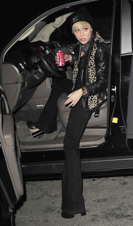 Miley Cyrus leaves recording studio in West Hollywood 10/10/12 