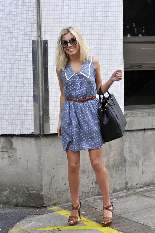 Mollie King arriving at a studio London on June 23, 2011