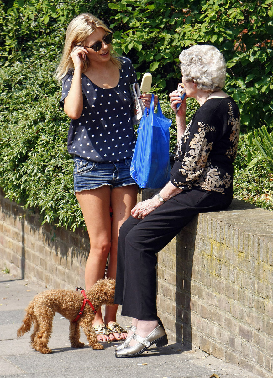 Mollie King London candids April 23, 2011 