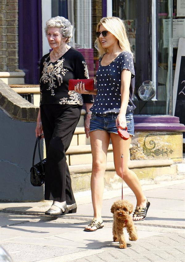 Mollie King London candids April 23, 2011 