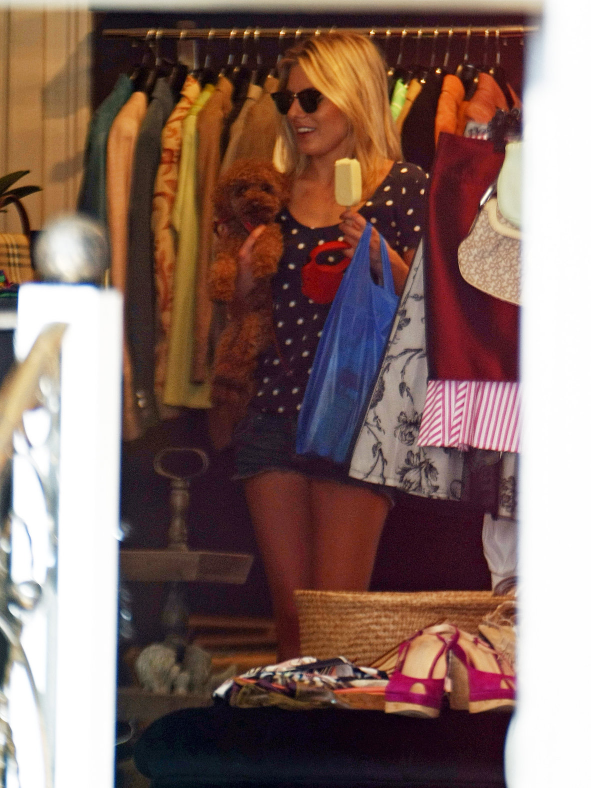 Mollie King London candids April 23, 2011 