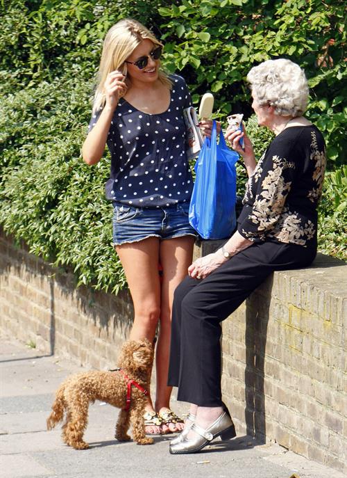 Mollie King London candids April 23, 2011 