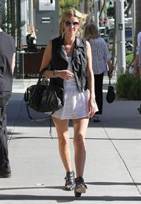 Nicky Hilton in a short white dress while shopping in Beverly Hills March 1, 2013 