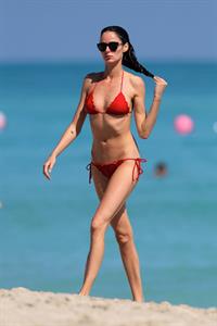 Nicole Trunfio bikini candids in Miami Beach 11/1/12