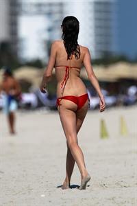 Nicole Trunfio bikini candids in Miami Beach 11/1/12
