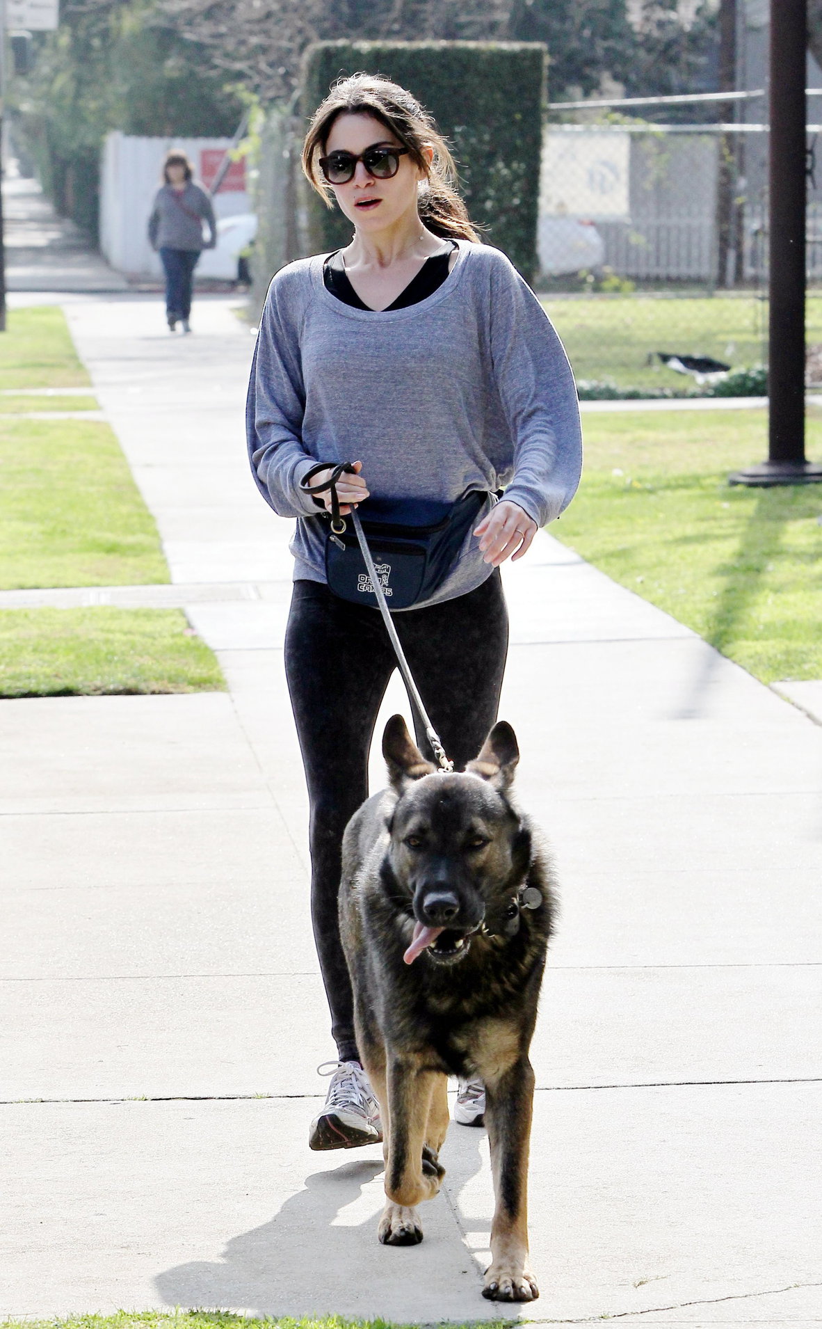 Nikki Reed jogging with her dog Enzo in Los Angeles on February 6, 2013