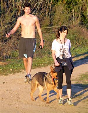 Nikki Reed walking her dogs in the Santa Monica Mountains (03.02.2013) 