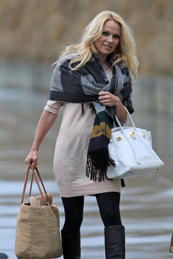 Pamela Anderson in Vancouver on January 29, 2013