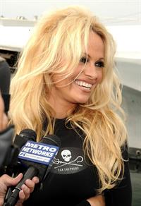 Pamela Anderson Launches Sea Shepherds Operation Zero Tolerance Whale Defense Campaign on November 2, 2012 