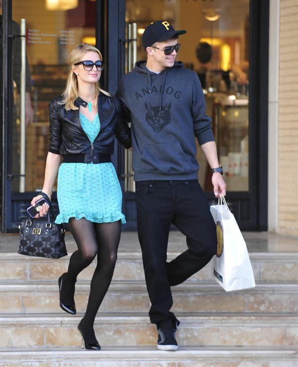 Paris Hilton and River Viiperi at Barneys doing some shopping in Beverly Hills