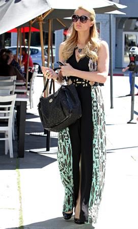 Paris Hilton stops by Anastasia Spa in Beverly Hills, California April 10, 2013 