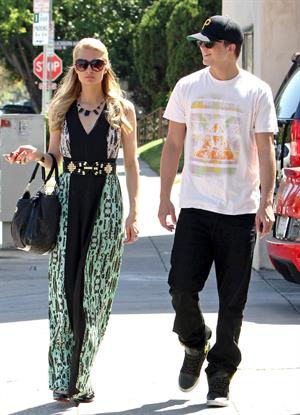 Paris Hilton stops by Anastasia Spa in Beverly Hills, California April 10, 2013 