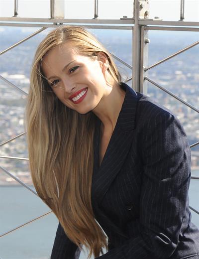 Petra Nemcova Empire State Building in NYC 10/16/12 