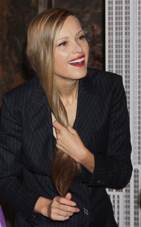 Petra Nemcova Empire State Building in NYC 10/16/12 