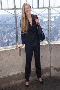 Petra Nemcova Empire State Building in NYC 10/16/12 