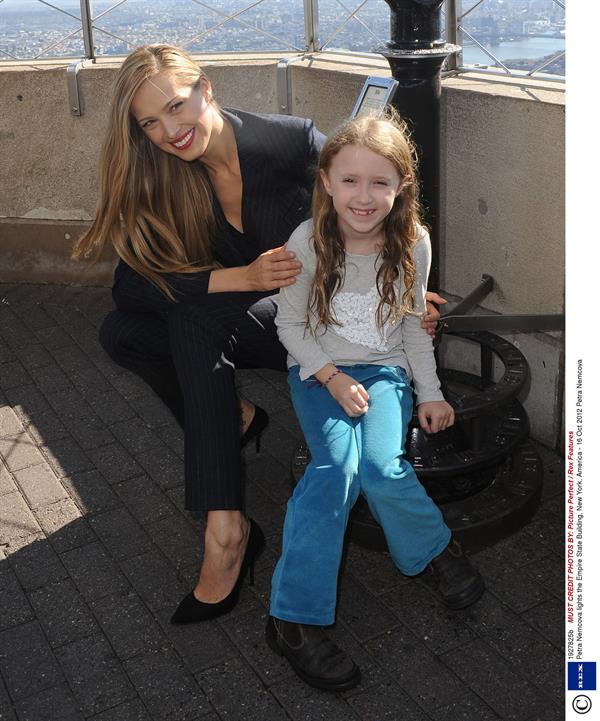 Petra Nemcova Empire State Building in NYC 10/16/12 