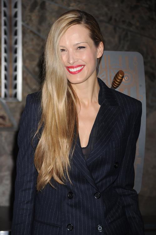 Petra Nemcova Empire State Building in NYC 10/16/12 