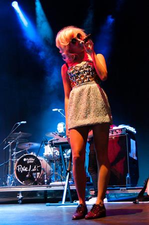 Pixie Lott performs at the V Festival at Hylands Park in Chelmsford - on August 18, 2012
